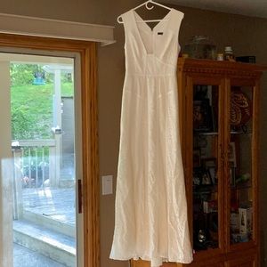 BCBGMaxAzria Long White Lace Dress